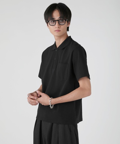 Ralph Lauren ブラックポロシャツswag archive短丈ukus EPIC ポロシャツ コンパクトベーシック短丈コットンポロシャツ メンズ