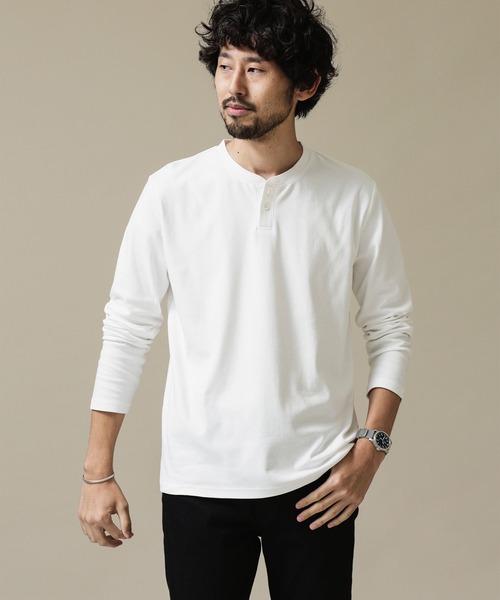 「NANO universe」 長(zhǎng)袖Tシャツ L ネイビー メンズ