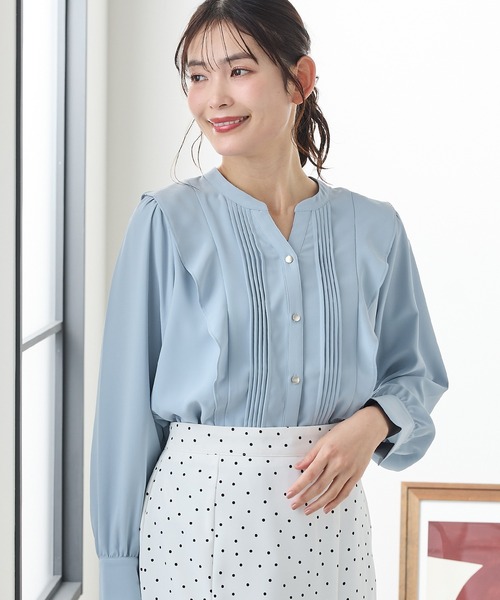BayBeeピンタックフリルブラウス Honeys（ハニーズ） ブラウス シャツ 「WEB限定／褒められ」フリル