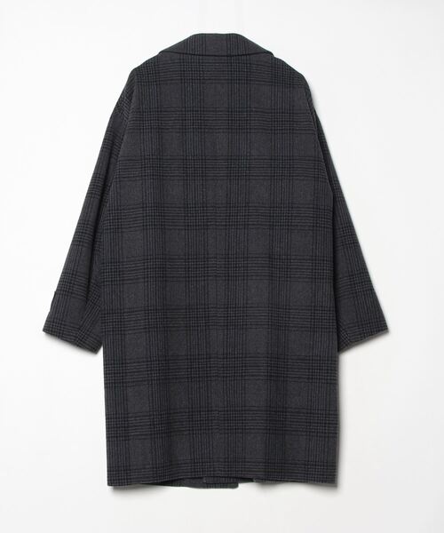 TAKEO KIKUCHI（タケオキクチ） チェック柄チェスターコート M グレー