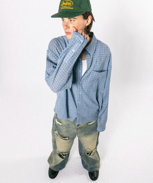Elanque シャツ double pocket box-cut shirt / ダブルポケット
