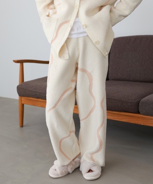 BAB（バブ） パンツ ウェーブモチーフふわもちパンツ レディース