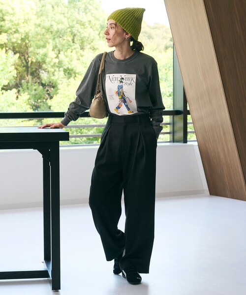 BEAUTY＆YOUTH UNITED ARROWS パンツ ツイードライク バックゴムワイド