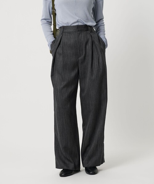 ビューティー＆ユース ユナイテッドアローズ（BEAUTY&YOUTH）/ツイードライク バックゴムワイドパンツ ウォッシャブル BEAUTY＆YOUTH UNITED ARROWS パンツ ツイードライク バックゴムワイド