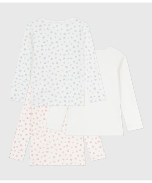PETIT BATEAU（プチバトー） 肌着 長袖Tシャツ3枚組 キッズ 子供