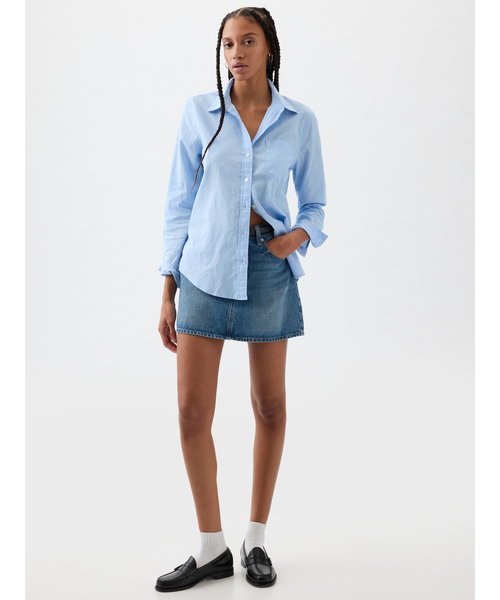 「GAP」 長袖シャツ X-SMALL パープル レディース_画像5