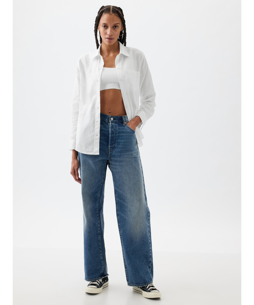 「GAP」 長袖シャツ X-SMALL パープル レディース_画像6