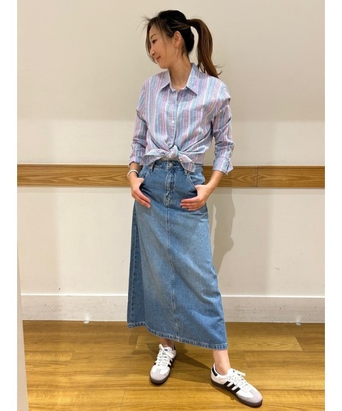 「GAP」 長袖シャツ X-SMALL パープル レディース_画像9