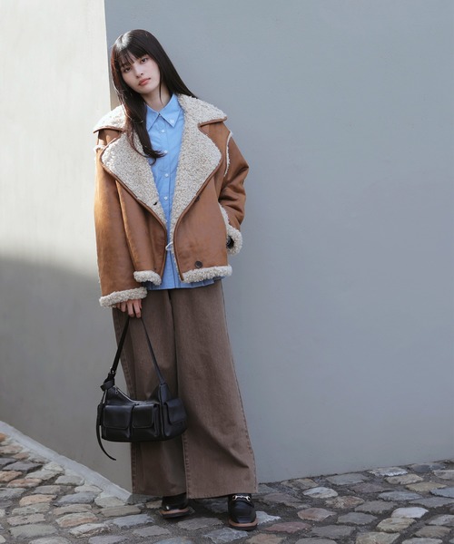 VIS（ビス） ブルゾン アウター フェイクムートンジャケット