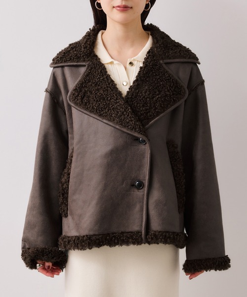 VIS（ビス） ブルゾン アウター フェイクムートンジャケット