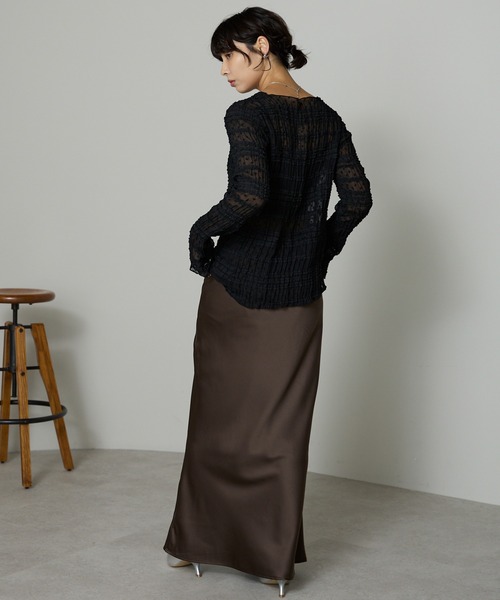 SOTT ブラウス シャツ Lace Sheer Frill Top / レースシアーフリル