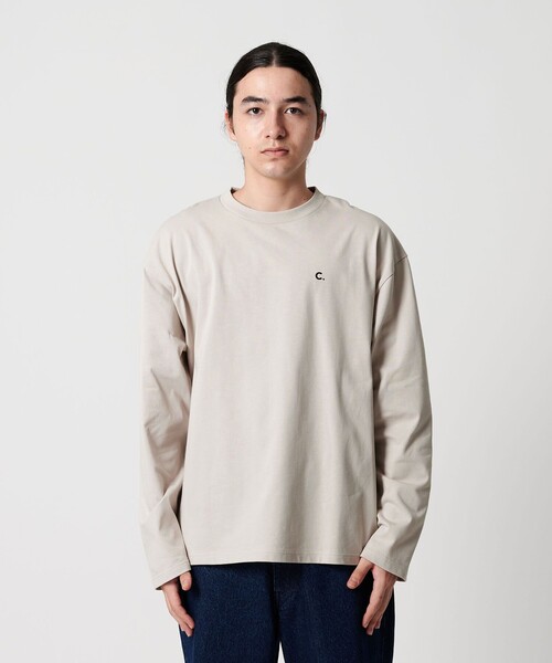 ソフトコットン天竺WATER COLOUR ORB ロンT ソフトコットン天竺WATER