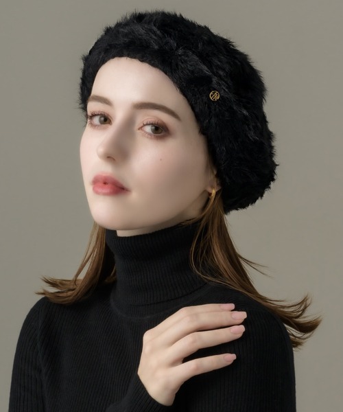 muku 帽子 ベレー帽 BERET / FUR レディース : ZOZOTOWN Yahoo!店