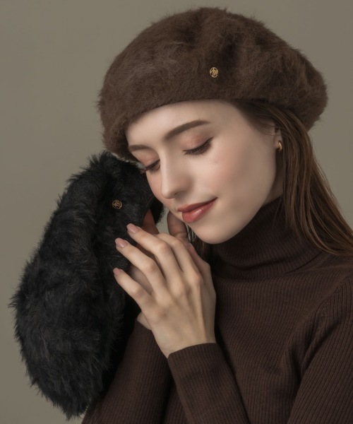 muku 帽子 ベレー帽 BERET / FUR レディース : ZOZOTOWN Yahoo!店