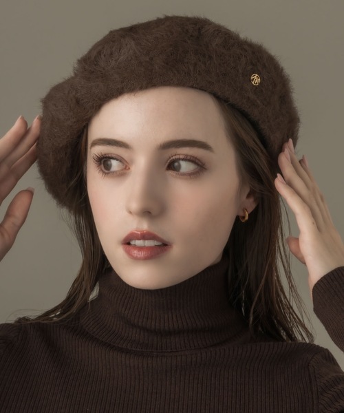 muku 帽子 ベレー帽 レディース BERET / FUR レディース : ZOZOTOWN