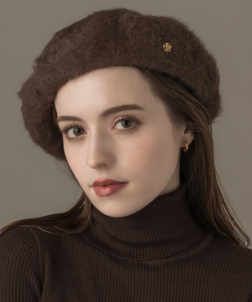 FUMIKA UCHIDA ベレー帽 ブラウン レザー 美品 FUMIKA UCHIDA ベレー帽