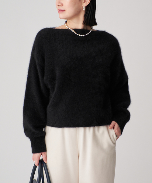 VERMEIL per iena リブニットセータ パフショルダー クルーネック VERMEIL par iena｜SLOWOOL Rib クルーネックプルオーバー | Rakuten