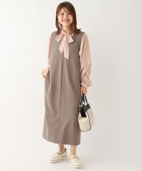 「Elura」 「eikotona」ノースリーブワンピース FREE グレイッシュベージュ レディース_画像8