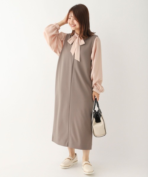 「Elura」 「eikotona」ノースリーブワンピース FREE グレイッシュベージュ レディース_画像9