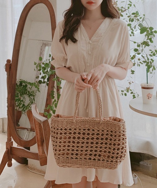 「Dream garden」 「grace&chili」半袖ワンピース S ブラック レディース_画像3