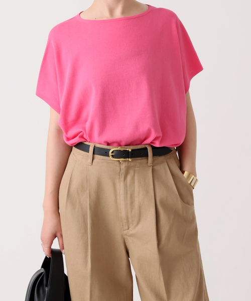 「Spick & Span」 半袖ニット - ベージュ レディース_画像3