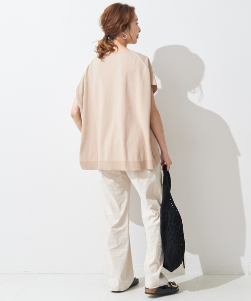「Spick & Span」 半袖ニット - ベージュ レディース_画像6