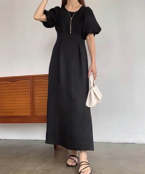 「FILLOU」 半袖ワンピース MEDIUM ブラック レディース_画像4
