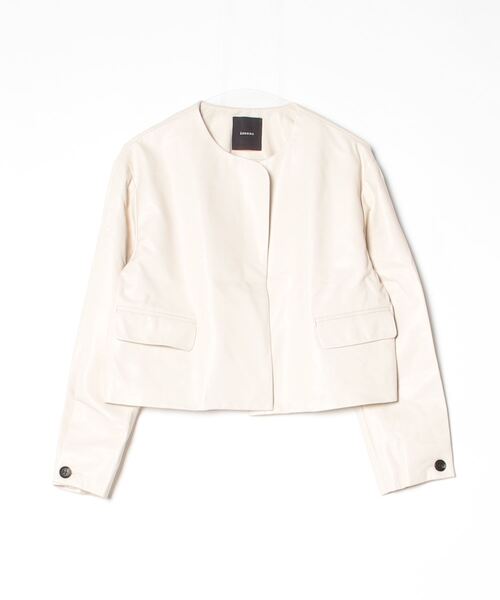 anuans（アニュアンス） ノーカラージャケット FREE ホワイト