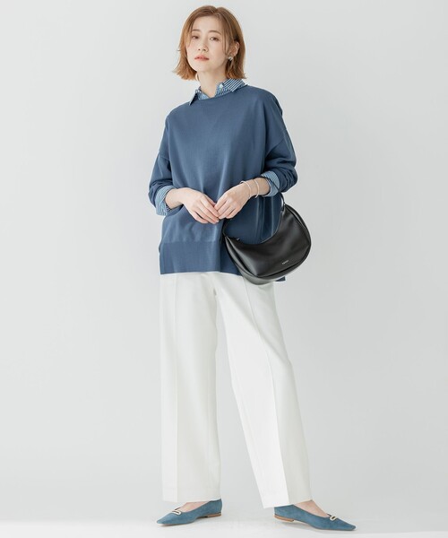 「23区」 長袖ニット 38 ブルー レディース_画像6