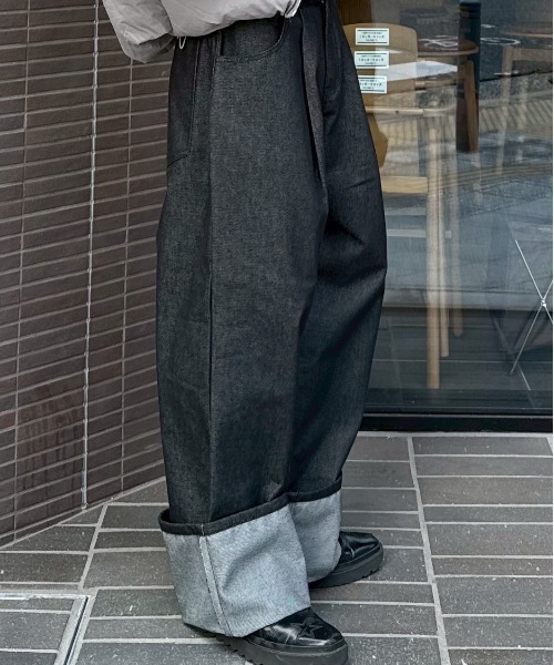 Chikashitsu+（チカシツプラス） ジーンズ 「Chikashitsu +」roll-up