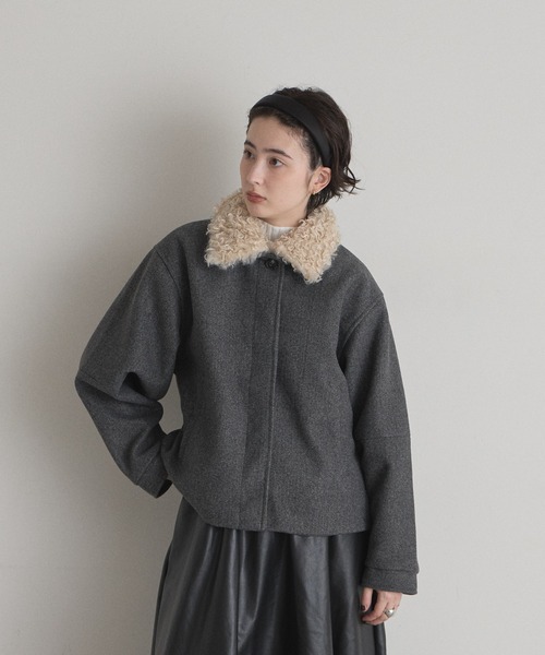 &. NOSTALGIA（ノスタルジア） コート アウター 襟プードルファー