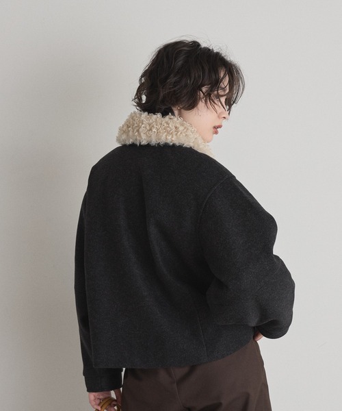 &. NOSTALGIA（ノスタルジア） コート アウター 襟プードルファー