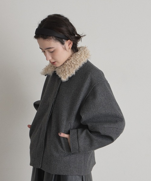 &. NOSTALGIA（ノスタルジア） コート アウター 襟プードルファー