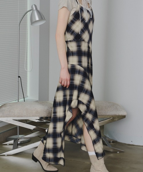 「SHAGGIE」 キャミソールワンピース SMALL ブラウン レディース_画像9