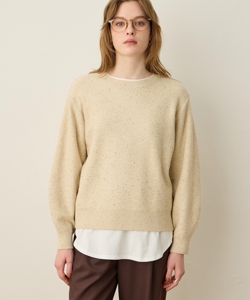 LE SOUK HOLIDAY（ルスークホリデー） ニット セーター スパンコール