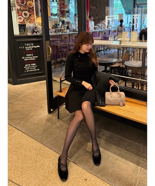 Her lip to ニットワンピース M ブラック レディース : ZOZOTOWN Yahoo