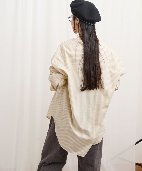 fig London（フィグロンドン） ブラウス シャツ ribbon long shirt