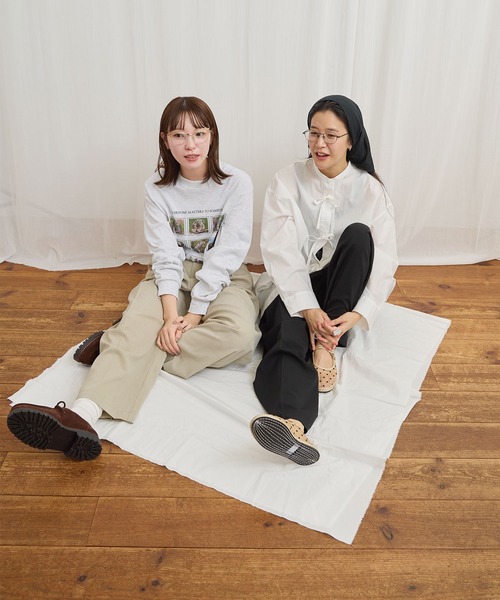 fig London（フィグロンドン） ブラウス シャツ ribbon long shirt