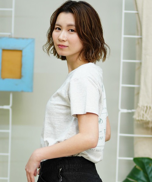 「ROXY」 半袖カットソー L オフホワイト レディース_画像7