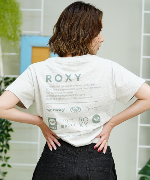「ROXY」 半袖カットソー L オフホワイト レディース_画像9