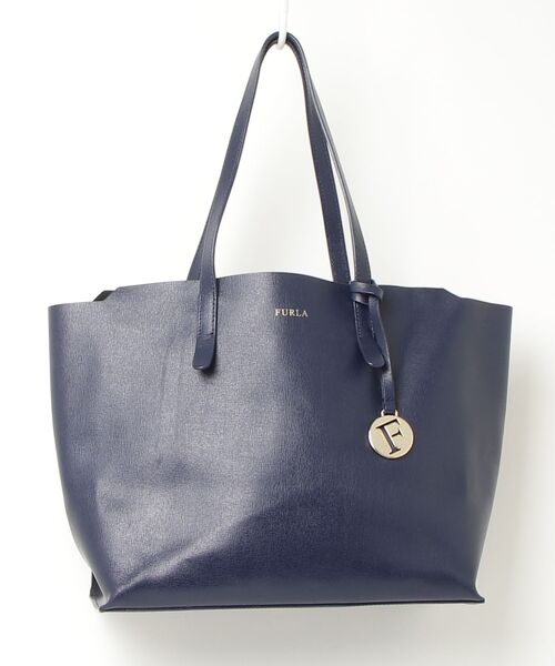 FURLA フルラ　レザートートバッグ　ネイビー FURLA（フルラ） トートバッグ - ネイビー レディース : ZOZOTOWN