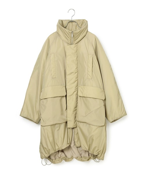 【新品未使用】アダムエロペ　ベージュ　ミドルコート アダム エ ロペ ADAM ET ROPE' スタンドカラーコクーンミドルコート