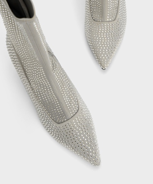 [CHARLES & KEITH] короткие сапоги 23.5cm черный женский 