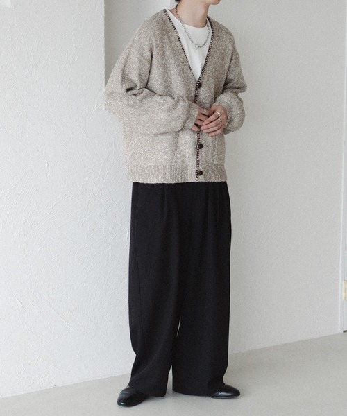 「epnok」 ニットカーディガン SMALL ネイビー メンズ_画像5