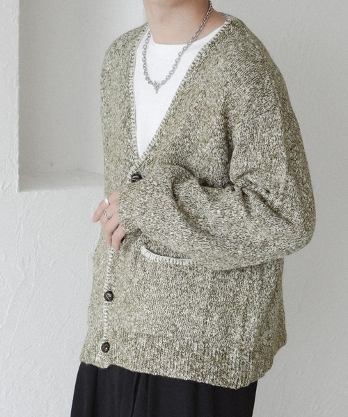 「epnok」 ニットカーディガン SMALL ネイビー メンズ_画像9