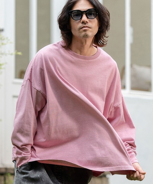 CAMBIO（カンビオ） 長袖Tシャツ S スモークピンク メンズ : ZOZOTOWN