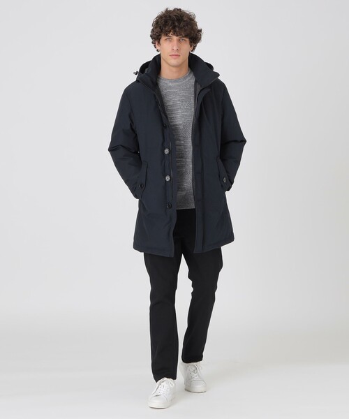   ブラック ロングダウンジャケット BLACK LABEL CRESTBRIDGE（ブラックレーベル クレストブリッジ