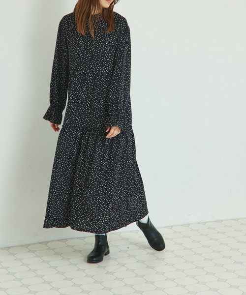 「pairmanon」 長袖ワンピース FREE ブラック系その他 レディース_画像5