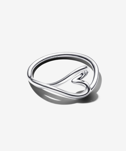 【PANDORA】【箱付き】ハートリング　シグネットリング　シルバー PANDORA（パンドラ） 指輪 リング オーガニカリー シェイプド ハート