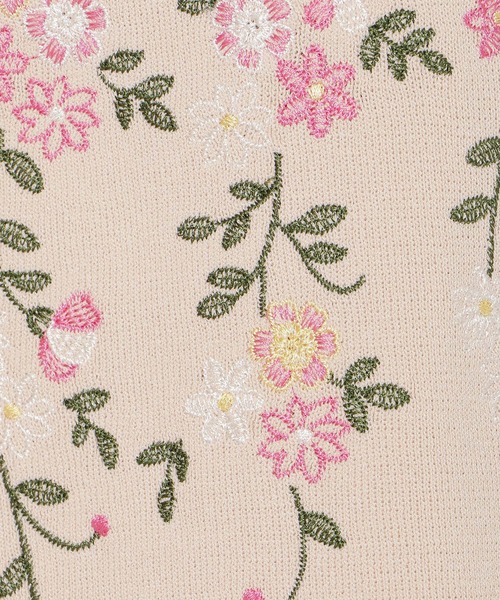 Rose Tiara（ローズティアラ） カーディガン 吹上刺繍クロップド丈
